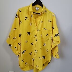 Limited Express 80s Vintage Instant Glamour Abstract Art Shirt One Size Fits All